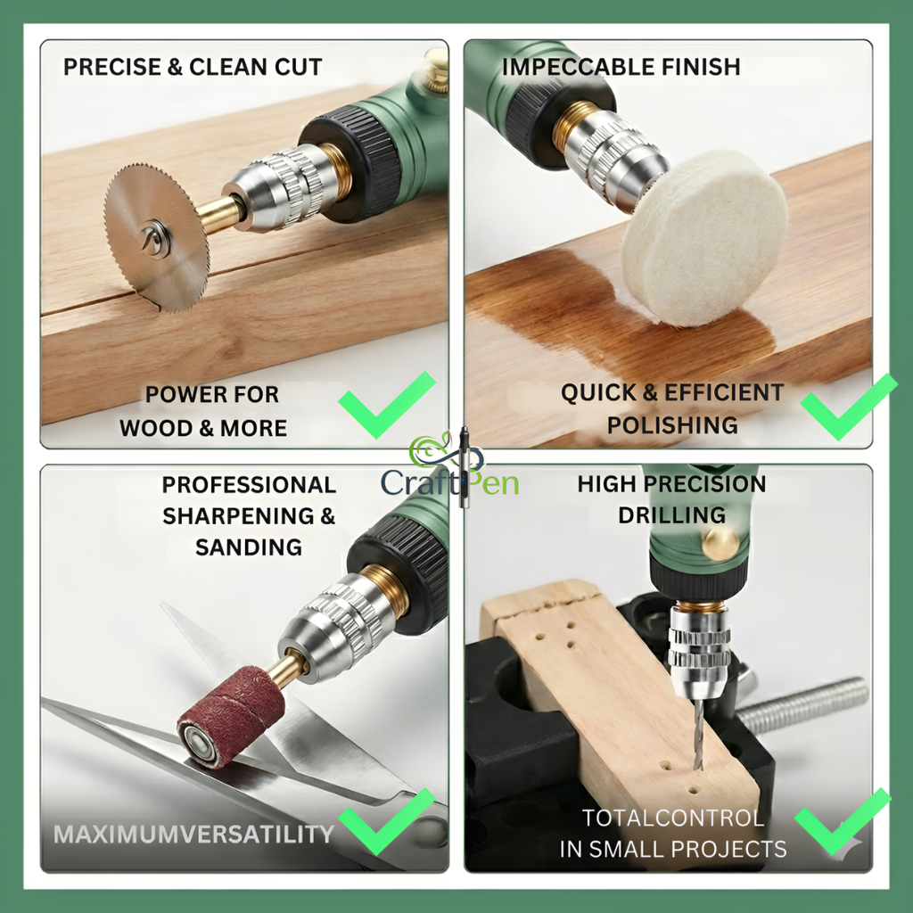 Craftpen Cordless USB Rotary Tool Kit with Jangklife™ Technology - Professional Engraving for Wood, Metal and Jewelry