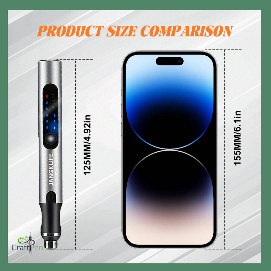 Craftpen Mini USB Rotary Tool with Jangklife™ Technology - Professional Kit for Engraving and Polishing