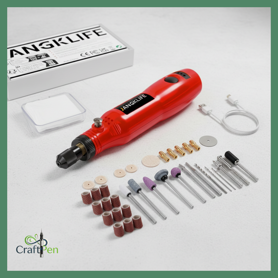 Craftpen Cordless USB Rotary Tool Kit with Jangklife™ Technology - Professional Engraving for Wood, Metal and Jewelry