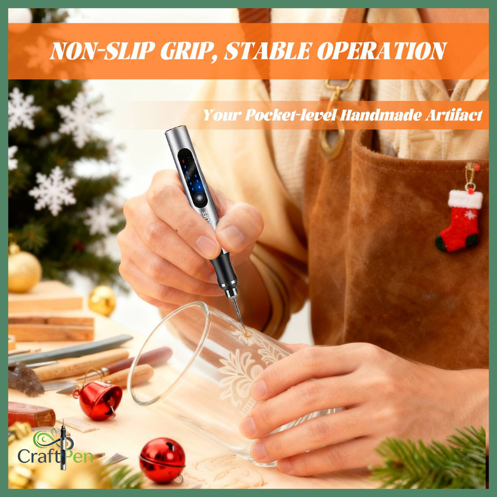 Craftpen Mini USB Rotary Tool with Jangklife™ Technology - Professional Kit for Engraving and Polishing