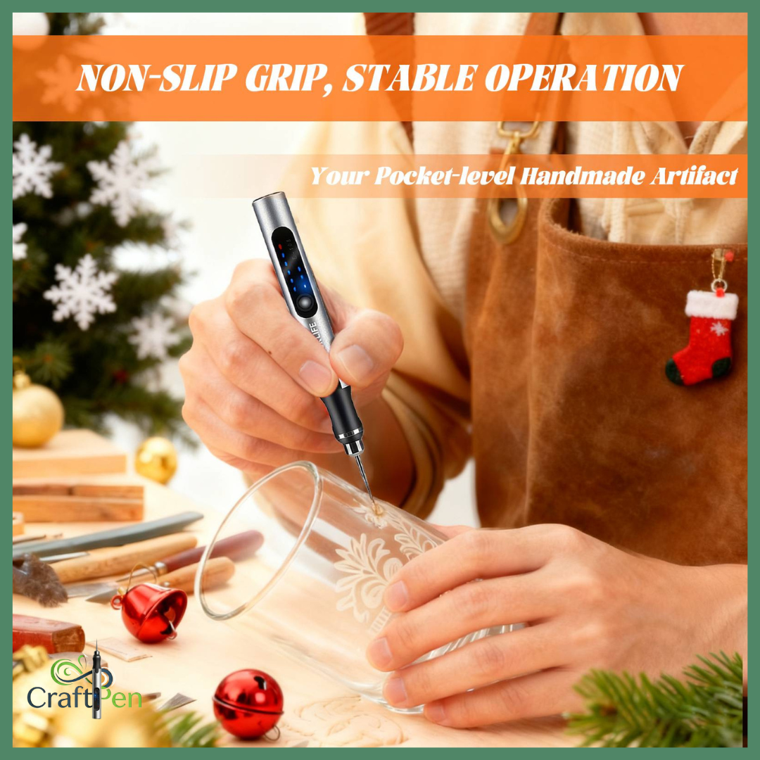 Craftpen Mini USB Rotary Tool with Jangklife™ Technology - Professional Kit for Engraving and Polishing